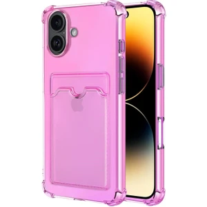 iPhone 16 Plus Card Slot Shock Kılıf Pembe