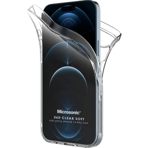 iPhone 14 Pro Max Kılıf 6 Tarafı Tam Full Koruma 360 Clear Soft Şeffaf