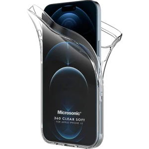 iPhone 15 Kılıf 6 Tarafı Tam Full Koruma 360 Clear Soft Şeffaf
