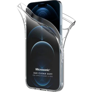 iPhone 15 Pro Kılıf 6 Tarafı Tam Full Koruma 360 Clear Soft Şeffaf