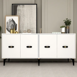 Cantek Dizayn Flyy 180 cm Konsol (KX180) Beyaz-Beyaz