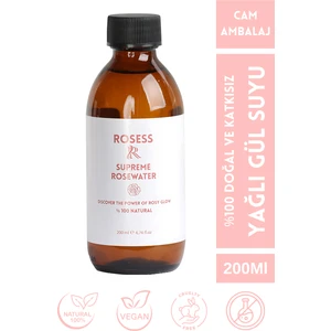 Gül Suyu Yağı Alınmamış Aydınlatıcı Arındırıcı Tonik %100 Doğal Ve Saf 200Ml