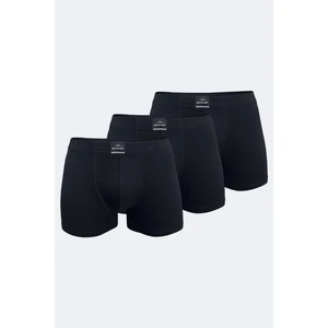 Erkek Siyah 3 Lü Pamuk Elastan Boxer 3M074