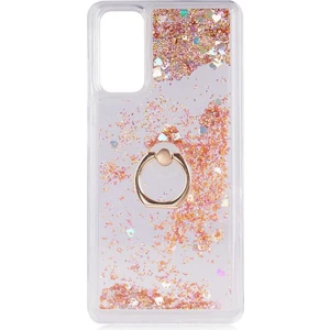 Samsung Galaxy M34 Kılıf Sulu Simli Yüzüklü Stand Kapak Kılıf