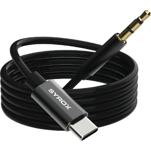 DT24T-J Type-C - 3.5mm Aux Dönüştürücü 1mt Ses Kablosu - Siyah