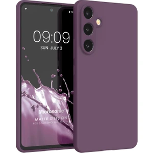 Matte Silicone Samsung Galaxy S25 Kılıf Mor