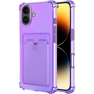 Apple iPhone 16 Plus Card Slot Shock Kılıf Lila