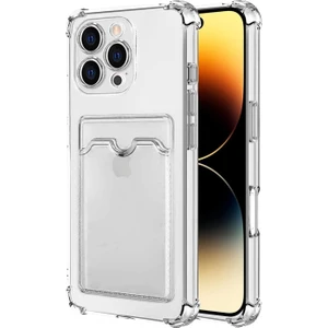 Apple iPhone 16 Pro Card Slot Shock Kılıf Şeffaf