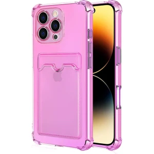 Apple iPhone 16 Pro Card Slot Shock Kılıf Pembe