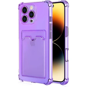 Apple iPhone 16 Pro Card Slot Shock Kılıf Lila