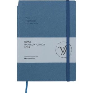 Victoria's Journals Kuka 2025 Haftalık Ajanda A5 (14X21CM) Esnek Kapak Ivory 80GR.