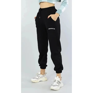 Broklyn Kadın Siyah Yüksek Belli Jogger Eşofman Altı