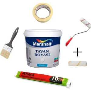 Tavan Boyası Beyaz Su Bazlı 3.5kg ve Ekipmanları