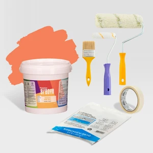 Tek Duvar Boyama Seti Enerjik Turuncu