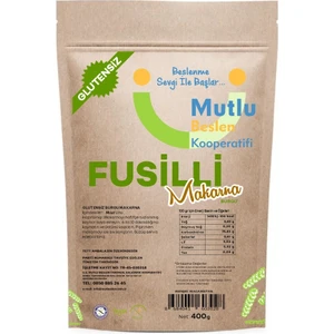 Mutlu Beslen Kooperatifi Glutensiz Fusulli Makarna 400 gr