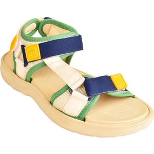 Unisex Step Renkli Cırtlı Rahat Düz Taban Spor Sandalet