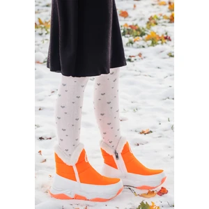 Kiko Kids Pamela Fermuarlı Kız Çocuk Kar Botu Turuncu