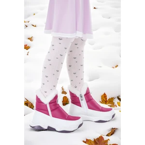 Kiko Kids Pamela Fermuarlı Kız Çocuk Kar Botu Mor