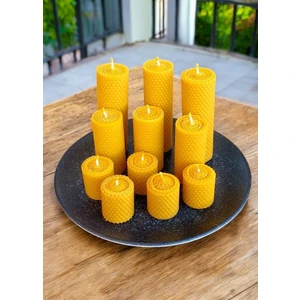 Nefha Candle Mega Doğal Sarma Balmumu Set ( 11 Parça ) Hediyelik