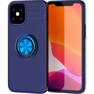 Apple iPhone 12 Mini Kılıf Yatay ve Dikey Stand Özellikli Içi Petekli Yüzüklü Silikon Range Kapak