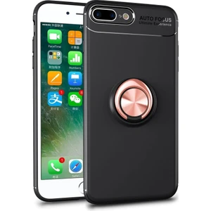Apple iPhone 8 Plus Kılıf Yatay ve Dikey Stand Özellikli Içi Petekli Yüzüklü Silikon Range Kapak