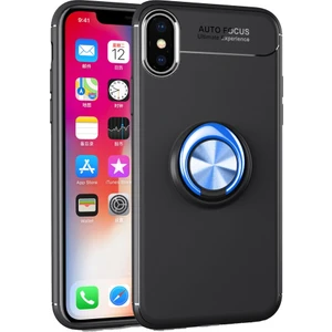 Apple iPhone Xs Max Kılıf Yatay ve Dikey Stand Özellikli Içi Petekli Yüzüklü Silikon Range Kapak