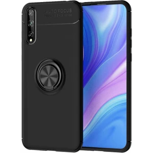 Huawei P Smart S Kılıf Yatay ve Dikey Stand Özellikli Içi Petekli Yüzüklü Silikon Range Kapak
