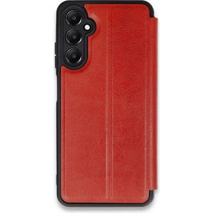 Samsung Galaxy A55 Kılıf Yatay Standlı Kartlıklı Içi Silikon Dışı Deri Kapaklı Flip Cover Kapak