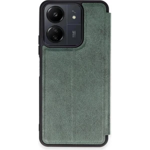 Xiaomi Poco C65 Kılıf Yatay Standlı Kartlıklı Içi Silikon Dışı Deri Kapaklı Flip Cover Kapak