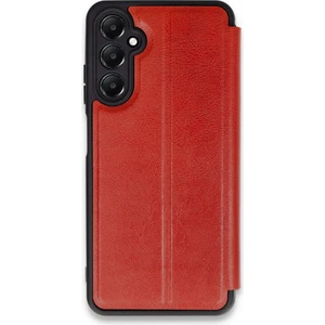 Samsung Galaxy A05S Kılıf Yatay Standlı Kartlıklı Içi Silikon Dışı Deri Kapaklı Flip Cover Kapak