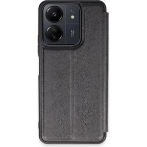 Xiaomi Poco C65 Kılıf Yatay Standlı Kartlıklı Içi Silikon Dışı Deri Kapaklı Flip Cover Kapak