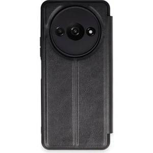 Xiaomi Redmi A3 Kılıf Yatay Standlı Kartlıklı Içi Silikon Dışı Deri Kapaklı Flip Cover Kapak