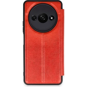 Xiaomi Redmi A3 Kılıf Yatay Standlı Kartlıklı Içi Silikon Dışı Deri Kapaklı Flip Cover Kapak