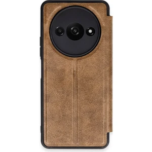 Xiaomi Redmi A3 Kılıf Yatay Standlı Kartlıklı Içi Silikon Dışı Deri Kapaklı Flip Cover Kapak