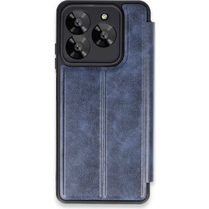 General Mobile Era 30 Kılıf Yatay Standlı Kartlıklı Içi Silikon Dışı Deri Kapaklı Flip Cover Kapak