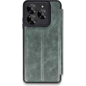 General Mobile Era 30 Kılıf Yatay Standlı Kartlıklı Içi Silikon Dışı Deri Kapaklı Flip Cover Kapak