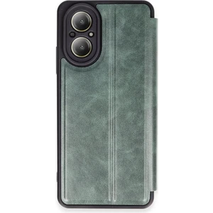 Realme 12 Lite Kılıf Yatay Standlı Kartlıklı Içi Silikon Dışı Deri Kapaklı Flip Cover Kapak