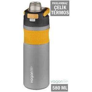 Vagonlife 580 ml Çelik Matara Gri VGN033
