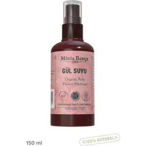 Minia Bahçe Gül Suyu, %100 Doğal, 150 ml