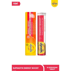 Energy Boost Efervesan Tablet L Kafein, Guarana, Multivitamin ve Mineral