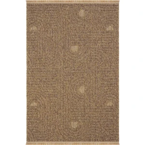 Cool Halı Hasır 623 Kahve Ince Halı Kilim Mutfak Halısı Kesme Halı Oturma Odası Halısı Yazlık Halı