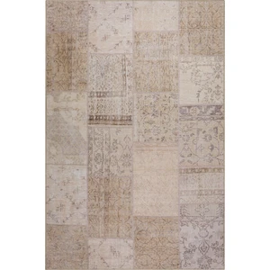 Patchwork Desenli Salon Halısı, Jazz Şönil |Pamuk-Polyester| Bej Halı Al 15