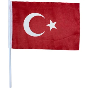20X30 Alpaka Bez Bayrak Plastık Sopalı 10 Lu