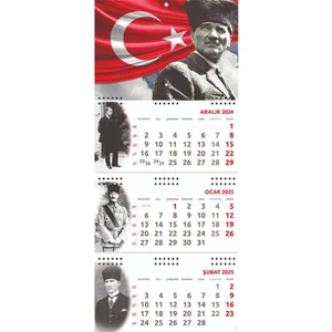 Halk Kitabevi 2025 Atatürk Gemici Duvar Takvimi - Ayyıldız