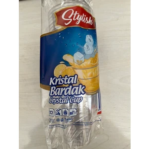Sert Plastik Kristal Bardak 180CC 25 Adet