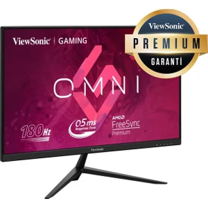 ViewSonic VX2428J 24” 180Hz 0.5ms HDMI DP HDR10 FreeSync Premium Fast IPS FHD Yükseklik Ayarlanabilir Gaming Monitör