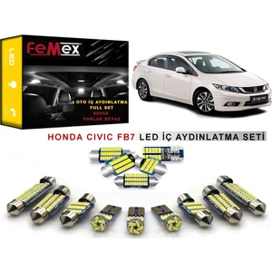 Honda Civic Fb7 2012 Model LED Iç Aydınlatma Ampul Seti Femex Parlak Beyaz