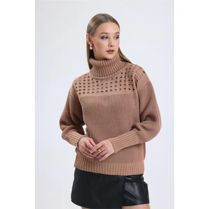 Kadın Balıkçı Yaka Triko Bluz 11023