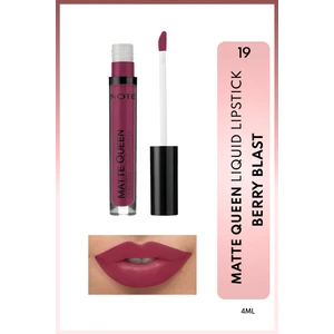 Note Cosmetics Matte Queen Lipstick Kalıcı Mat Likit Ruj - 19 Berry Blast - Mor