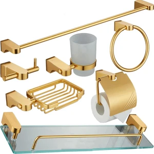 Lüx Banyo Seti 7 Li Altın Rengi